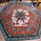 30'' White Marble Coffee Table Top Handicraft Inlay Art Mosaic Collectible Decor 30'' White Marble Coffee Table Top Handicraft Inlay Art Mosaic Collectible Decor