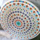 42" Round Marble Dining Table Top Floral Inlaid Dining Room Home Marquetry Art 42" Round Marble Dining Table Top Floral Inlaid Dining Room Home Marquetry Art
