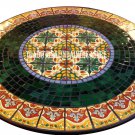 36" Green Marble Coffee Dining Table Top Inlay Malachite Art Hallway Decorative