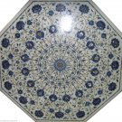 30" White Marble Coffee Table Top Lapis Lazuli Inlay Marquetry Collectible Decor 30" White Marble Coffee Table Top Lapis Lazuli Inlay Marquetry Collectible Decor