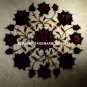12" White Marble Coffee Table Marquetry Lapis Floral Inlaid Bedroom Decor 5397