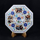 8" Marble Dish Plate/Tiles Elephant Art Mosaic Rare Inlay Kitchen Decor H5433
