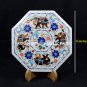 8" Marble Dish Plate/Tiles Elephant Art Mosaic Rare Inlay Kitchen Decor H5433