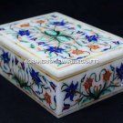 6"x4"x2" Antique Marble Ring Box Marquetry Handmade Inlay Valentine Decor H5463A
