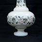 Exclusive Marble Vase Pauashell Inlay Floral Gemstones Living Room Decor H5575