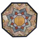24" White Marble Coffee Center Table Top Stone Inlay Marquetry Furniture Decor