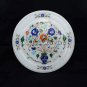 10" Marvelous Marble Designer Plate Lapis Malachite Inlay Kitchen Decor H5421B