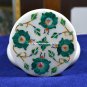 Marble Personalized Coasters Elegant Malachite Inlaid Kitchen Table Gift H5550
