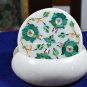 Marble Personalized Coasters Elegant Malachite Inlaid Kitchen Table Gift H5550