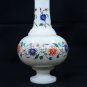 7" Multi Mosaic Marble Inlay Elegant Floral Vase Home Decor Valentine Gift H5574
