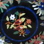 24" Black Marble Inlaid Birds Pietra Dura Rare Table Top Marquetry Handmade Art