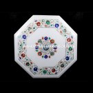 14" Coffee Marble Table Top Precious Antique Inlay Design Occasion Decor H5399B 14" Coffee Marble Table Top Precious Antique Inlay Design Occasion Decor H5399B