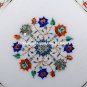 14" Coffee Marble Table Top Precious Antique Inlay Design Occasion Decor H5399B