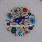 3 PCS Wholesale Lot 12" Marble Coffee Table Top PietraDura With Wooden Base Art