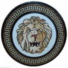 30" Marble Coffee Table Top Rare Gemstone Lion Face Mosaic Inlay Hallway Decor 30" Marble Coffee Table Top Rare Gemstone Lion Face Mosaic Inlay Hallway Decor