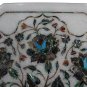 12" Marble Coffee Paua Shell Gemstone Side Table Top Marquetry Home Decorarive