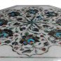 12" Marble Coffee Paua Shell Gemstone Side Table Top Marquetry Home Decorarive