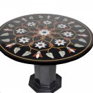 29" Marble Table Top Side Table Marquetry Inlay Corner Table With Stand Decor 29" Marble Table Top Side Table Marquetry Inlay Corner Table With Stand Decor