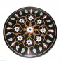29" Marble Table Top Side Table Marquetry Inlay Corner Table With Stand Decor