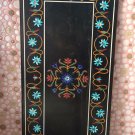 4'x2' Black Marble Pietradura Coffee Marquetry Dining Table Living Room Decor 4'x2' Black Marble Pietradura Coffee Marquetry Dining Table Living Room Decor