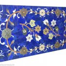 4'x2' Marble Dining Coffee Table Top Lapis Lazuli Mosaic Inlaid Occasional Decor