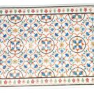 4'x2' Marble Dining Corner Table Top Rare Marquetry Inlaid Handmade Gifts Decor