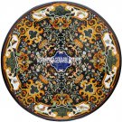60" Collectible Marble Round End Table Pietradura Rare Inlay Outdoor Decor H3861 60" Collectible Marble Round End Table Pietradura Rare Inlay Outdoor Decor H3861