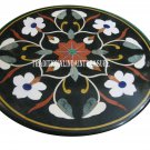 15" Black Marble Center Table Top Mosaic Collectible Inlay Art Decor Furniture