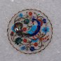 18" White Marble Table Top Mosaic Dancing Peacock Inlay Marquetry Furniture Art