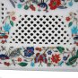 24" Marble Coffee Paua Shell Table Top Marquetry Peacock Parrot Butterfly Decor