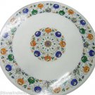 24" Marble Center Table Top Marquetry Furniture Inlaid Mosaic Lapis Hakik Decor