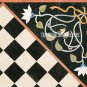 24" Black Marble Coffee Chess Table Top Marquetry Inlay Home Patio Decorative