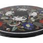 36" Marble Dining Table Top Inlay Elephant Marquetry Handmade Living Room Decor