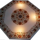 30" Marble Dining Table Top Hakik Furniture Inlaid Floral Arts Living Room Decor