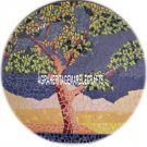 30" Marble Round Coffee Table Top Mosaic Inlaid Collectible Art Kitchen Decor