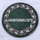 12'' Green Marble Coffee Table Top Mosaic Decor Mother of Pearl Stone Inlay Arts