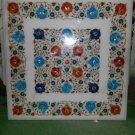 24"x24" Marble Coffee Dining Table Top PietraDura Square Floral Design Decor 24"x24" Marble Coffee Dining Table Top PietraDura Square Floral Design Decor