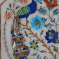 12" Marble Coffee Table Top Mosaic Peacock Art Pietra Dura Handmade Home Decor