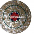 20'' White Marble Marquetry Coffee Table Top Abalone Stone Inlaid Living Decor