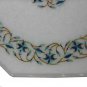 12" White Marble Coffee Table Top Mosaic Decor Semi Precious Italian Arts Decor