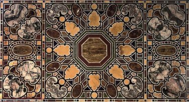 6'x3' Black Marble Top Dining Room Table Sets Scagaliola Very Pietra Dura Decor
