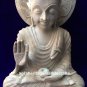 12" Natural Soap Stone Marble Buddha Carved Handmade Collectible Decor Worship