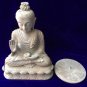 12" Natural Soap Stone Marble Buddha Carved Handmade Collectible Decor Worship
