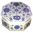 White Marble Jewelry Ring Box Lapis Lazuli Stone Inlay Mosaic Decor Bset Gifts White Marble Jewelry Ring Box Lapis Lazuli Stone Inlay Mosaic Decor Bset Gifts