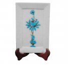 7"x10"  Marble Tray Pietra Dura Turquoise  Home Kitchen Eid Gift 2017 Decor