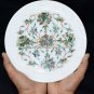 9" Marvelous Marble Serving Dish Plate Gemstone Pauashell Inlaid Decor H5428A