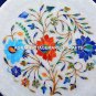 9" Beautiful Marble Dish Plate Multi Mosaic Inlaid Stone Occasional Decor H5431A