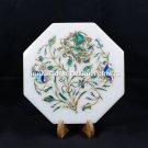 9" Designer Marble Dish Plate Inlay Stones Floral Art Kitchen Gift Decor H5434A 9" Designer Marble Dish Plate Inlay Stones Floral Art Kitchen Gift Decor H5434A