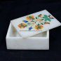 6"x4"x2" Decorative Marble Trinket Box Modern Floral Inlay Mosaic Decor H5524A