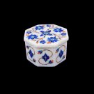 4"x4" Marvelous Marble Custom Box Lapis Marquetry Inlay Gift Best Decor H5535A 4"x4" Marvelous Marble Custom Box Lapis Marquetry Inlay Gift Best Decor H5535A
